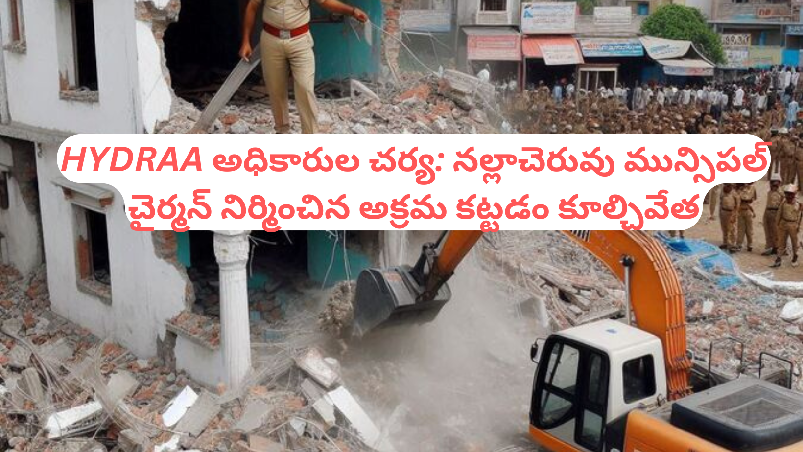 HYDRA Demolishes Illegal Structure: Swift Action Against Nagaram Municipal Chairman's Encroachment